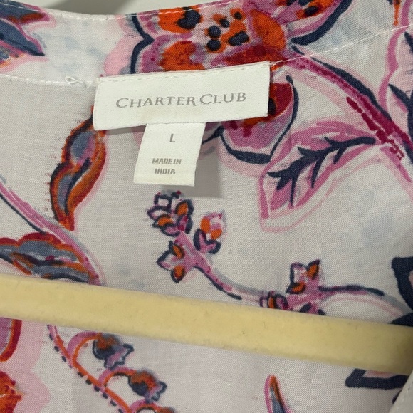 Charter Club Floral Print Tunic - Picture 4 of 4
